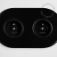 Black porcelain double outlet.