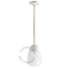 White porcelain ceiling light with glass shade.