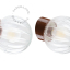 Brown porcelain wall light with glass lampshade.