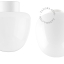 White porcelain lamp with glass lampshade.