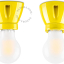 Lampe en porcelaine jaune.