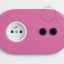 pink flush mount outlet & two-way or simple switch – double black toggle
