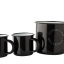 caneca de esmalte preto