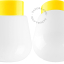 Yellow porcelain lamp.
