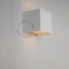 cube up&down white wall sconce