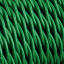 Green fabric twisted cable.