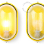 Gele, ovale lamp.