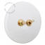 matte white porcelain switch - two-way or simple brass toggle switch & pushbutton