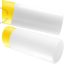 Yellow porcelain wall light with glass lampshade.