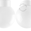 Lampe en porcelaine blanche avec abat-jour en verre.