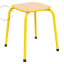 Tabouret scolaire jaune