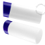 Blue porcelain wall light with glass lampshade.