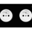 double flush mount black porcelain outlet