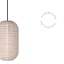 Linen and cotton lampshade for pendant light.