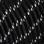Black and white fabric cable.