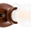 Lampe en porcelaine marron.
