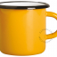 yellow mustard enamel mug