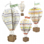 hot-air balloons and clouds in cardboard to colour