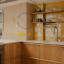 Yellow double flush mount socket.