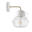 white porcelain wall light with glass shade