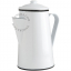 white enamel coffee pot