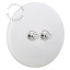 matte white porcelain switch - double nickel-plated pushbuttons