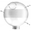 Glass globe with frosted glass ring