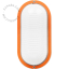 Oval orange bulkhead light.
