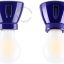 Lampe en porcelaine bleue.