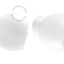 White porcelain wall light with glass lampshade.