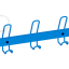 Blue coat rack.