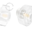 White porcelain wall light with glass lampshade.