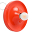 Rund rød lampe.