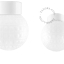White porcelain lamp with glass lampshade.