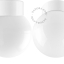 Lampe en porcelaine blanche avec abat-jour en verre.
