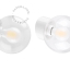 White porcelain wall light with glass lampshade.