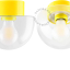 Yellow porcelain lamp.