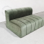 L-shape velvet sofa with chaise longue.
