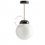 black and brass retro pendant light schoolhouse style with glass shade