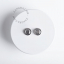 Round white and nickel double pushbutton