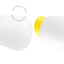 Yellow porcelain wall light with glass lampshade.