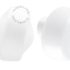 White porcelain wall light with glass lampshade.