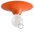 round orange wall or ceiling light