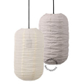 Linen and cotton lampshade for pendant light.