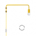 yellow wall lamp with swing arm