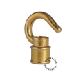 Brass hook for pendant lamps.