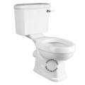 Close-coupled Art Deco retro toilet.