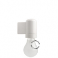 White porcelain wall sconce.