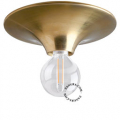 Round brass wall or ceiling light.