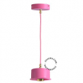 Pink pendant light replacement base.